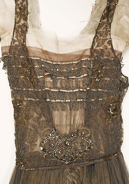 Evening dress, Jeanne Hallée (French, 1870–1924), silk, glass, French