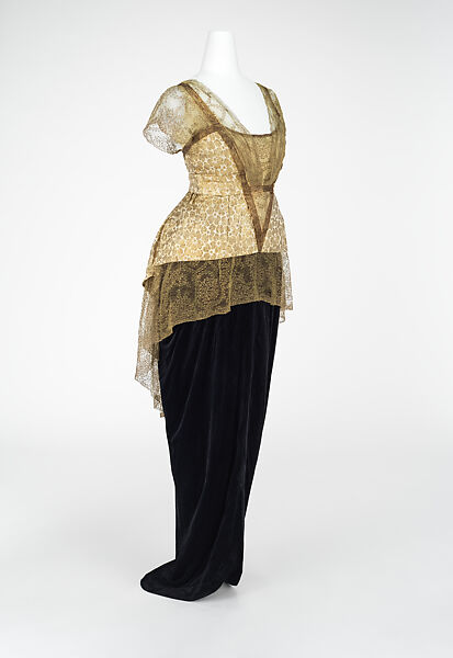 Evening dress, Jeanne Hallée (French, 1870–1924), silk, metal, French
