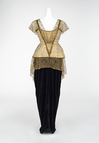 Evening dress, Jeanne Hallée (French, 1870–1924), silk, metal, French 