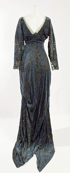 Evening dress, Jeanne Hallée (French, 1870–1924), silk, glass, French