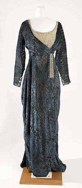 Evening dress, Jeanne Hallée (French, 1870–1924), silk, glass, French 