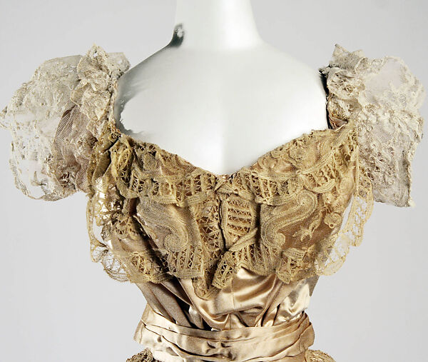 Evening dress, Jeanne Hallée (French, 1870–1924), silk, French