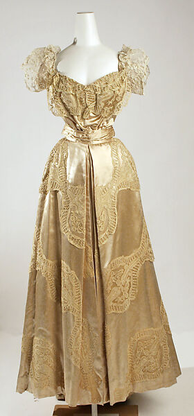 Evening dress, Jeanne Hallée (French, 1870–1924), silk, French 