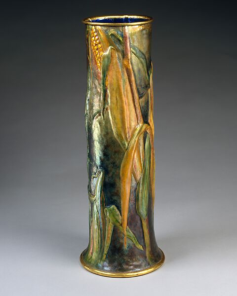 Vase, Designed by Louis C. Tiffany (American, New York 1848–1933 New York), Enamel on copper, American 