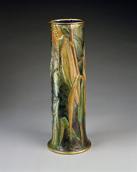 Vase, Designed by Louis C. Tiffany (American, New York 1848–1933 New York), Enamel on copper, American