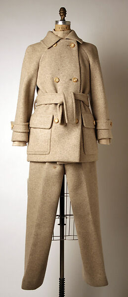 Ensemble, House of Dior (French, founded 1946), wool, silk, fur, French 