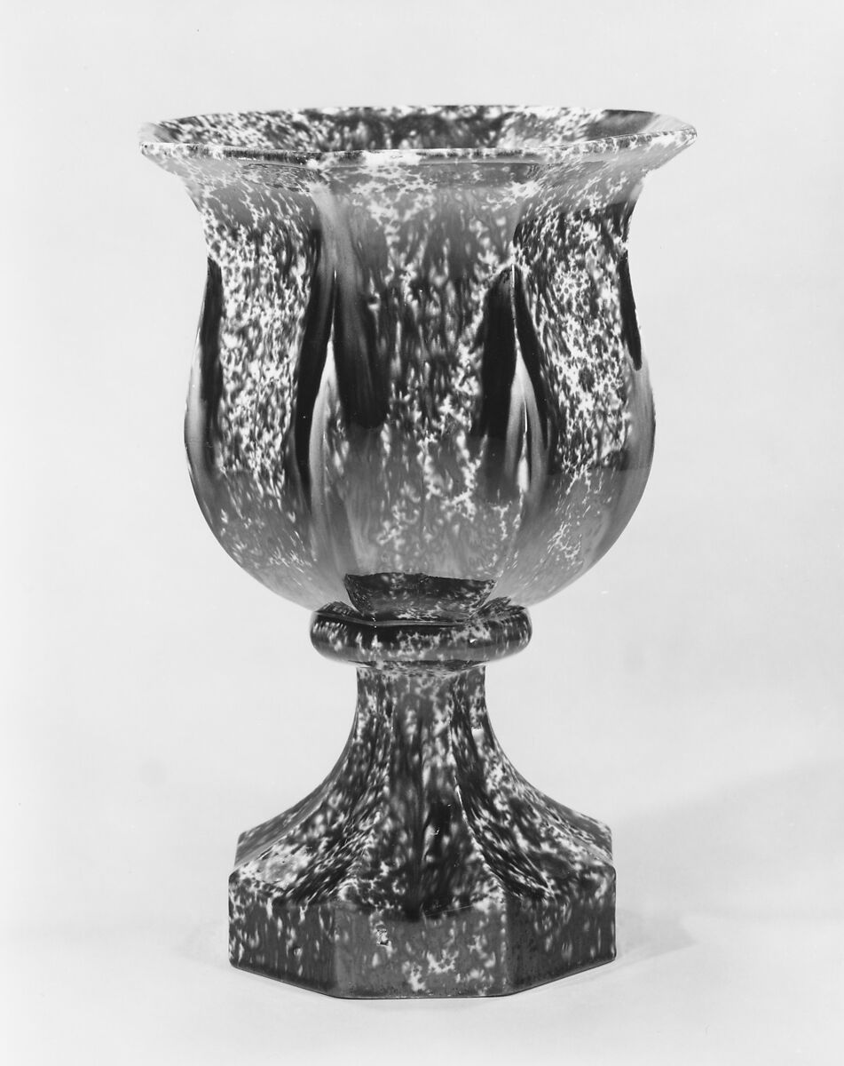 Vase, United States Pottery Company (1852–58), Earthenware, American