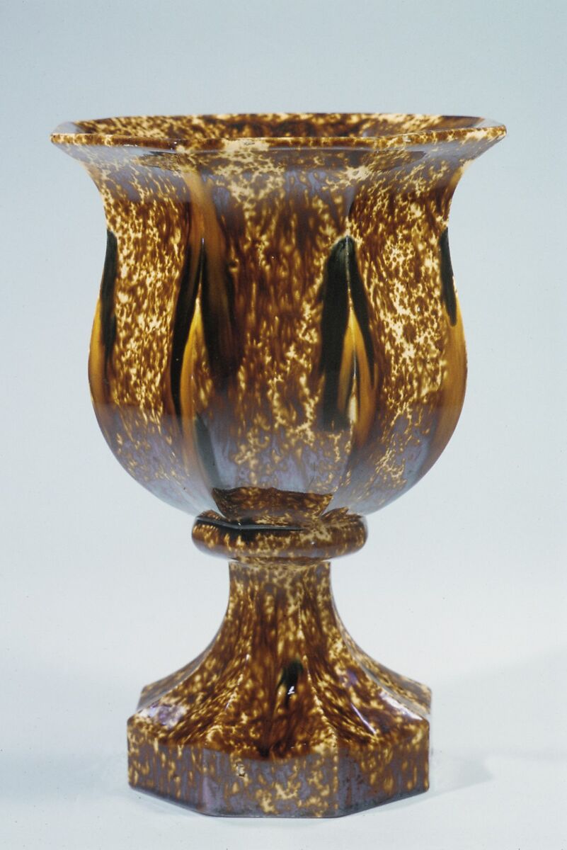 Vase, United States Pottery Company (1852–58), Earthenware, American