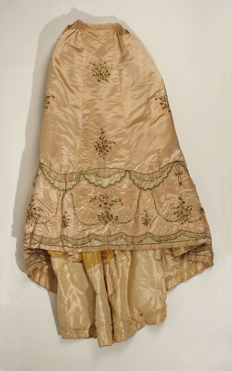 Evening ensemble, Jeanne Hallée (French, 1870–1924), (a–d) silk; (c, d) leather, European
