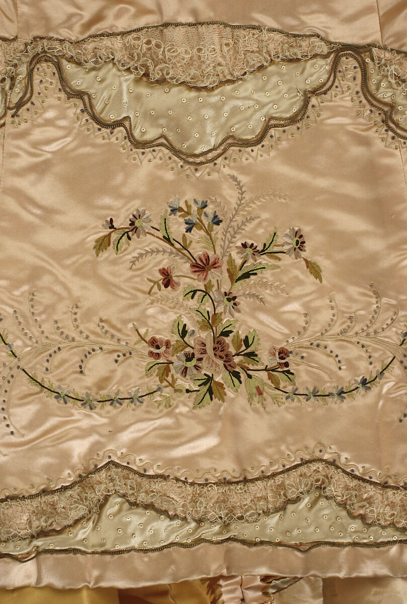 Evening ensemble, Jeanne Hallée (French, 1870–1924), (a–d) silk; (c, d) leather, European