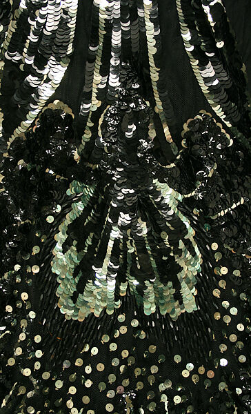 Evening dress, silk, plastic, American