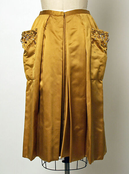 Evening ensemble, Rose Simon, cashmere, silk, glass, American