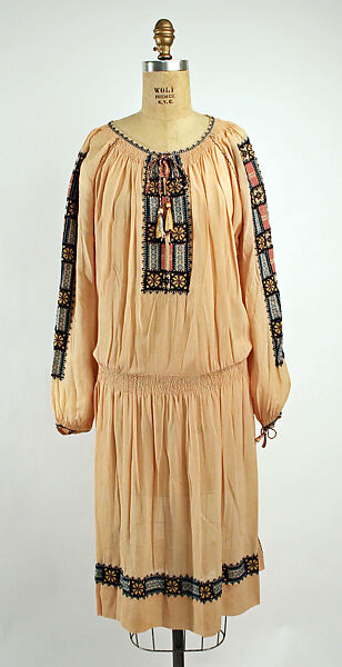Dress, silk, French 