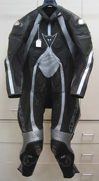 Suit, Dainese (Italian, founded 1972), leather, plastic/metal, synthetic, Italian 