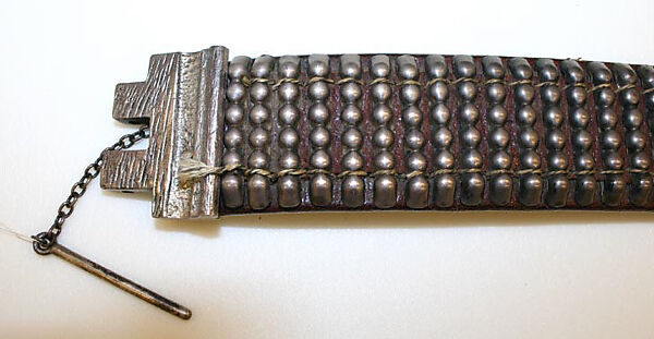 Belt, leather, metal, American or European