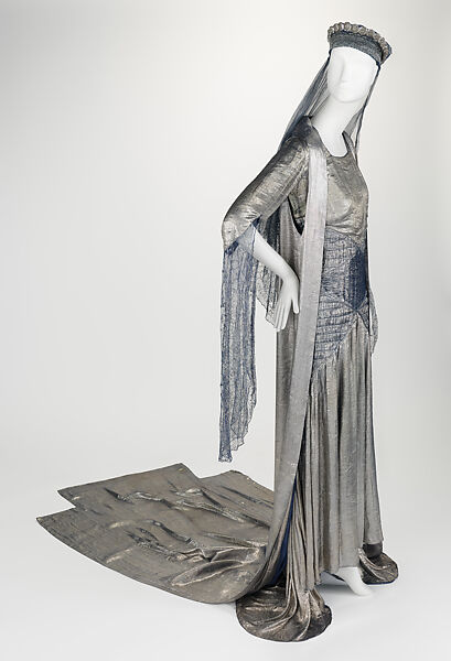 Evening ensemble, House of Lanvin (French, founded 1889), silk, metallic thread, French 