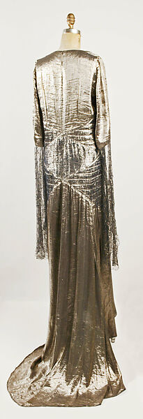 Evening ensemble, House of Lanvin (French, founded 1889), silk, metallic thread, French