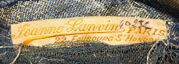 Evening ensemble, House of Lanvin (French, founded 1889), silk, metallic thread, French