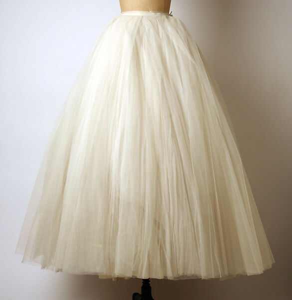 Evening dress, House of Dior (French, founded 1946), silk, glass, cotton, French