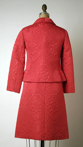 Cocktail ensemble, House of Dior (French, founded 1946), (a-d) silk; (c, d) leather, French