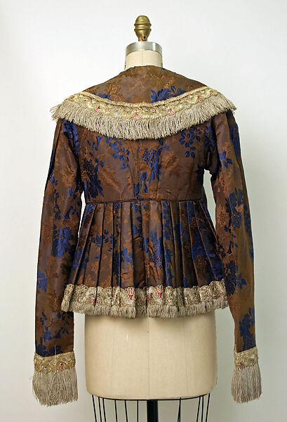 Jacket, silk, metal, cotton, Russian