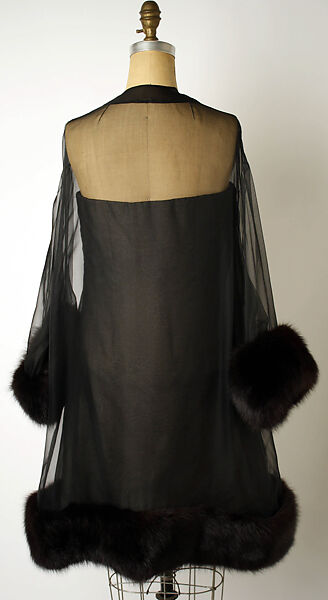 Evening dress, House of Dior (French, founded 1946), silk, fur, French