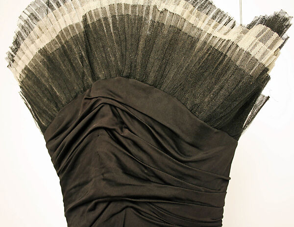 Evening dress, Jacques Fath (French, 1912–1954), cotton, synthetic fiber, French