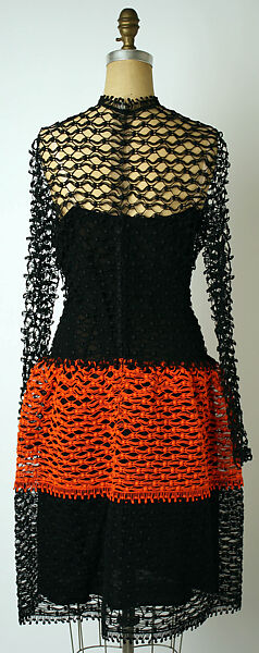 Cocktail dress, House of Dior (French, founded 1946), cotton, silk, leather, French