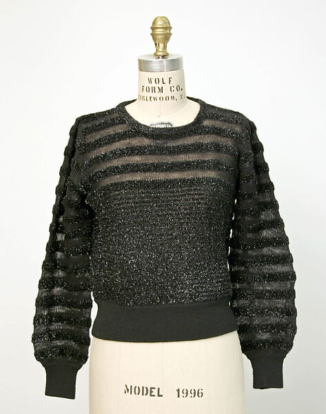 Evening sweater, Yves Saint Laurent (French, founded 1961), synthetic fiber, wool, French 