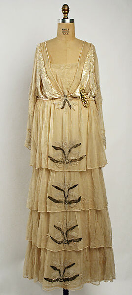 Wedding dress, Lucile Ltd., New York (American, 1910–1932), silk, cotton, plastic, metal, American 