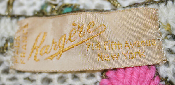 Cocktail sweater, Kargère (French), wool, metallic threads, French