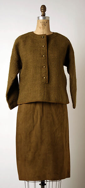 Suit, Bonnie Cashin (American, Oakland, California 1908–2000 New York), wool, leather, American