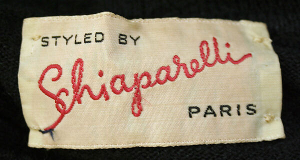 Sweater, Elsa Schiaparelli (Italian, 1890–1973), wool, plastic, French