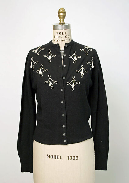 Sweater, Elsa Schiaparelli (Italian, 1890–1973), wool, silk, French 