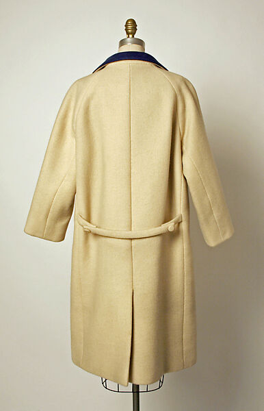 Coat, House of Balenciaga (French, founded 1937), wool, linen, silk, French