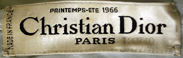 Evening dress, House of Dior (French, founded 1946), cotton, metal, glass, plastic, French