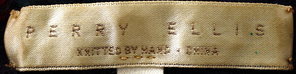 Ensemble, Perry Ellis Sportswear Inc. (American, founded 1978), wool, American