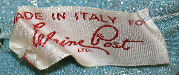 Sweater, Elaine Post, cotton, synthetic fiber, lurex, American