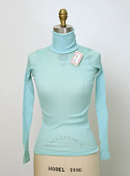 Turtleneck sweater, Elaine Post, cotton, American 