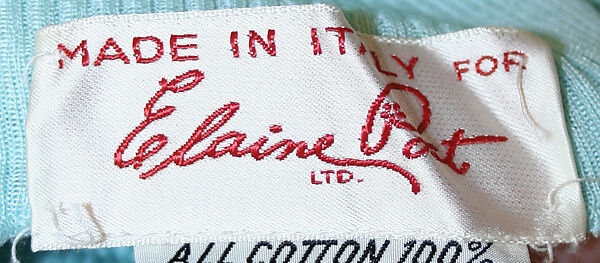 Turtleneck sweater, Elaine Post, cotton, American