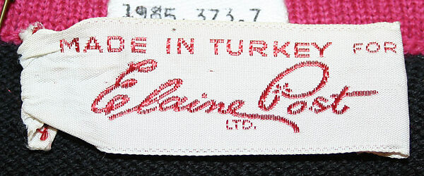 Sweater, Elaine Post, wool, American