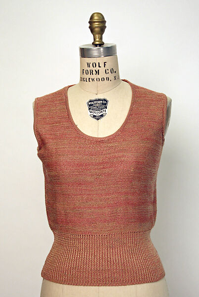 Pullover sweater, Claire Péarone (American), jute, cotton, rayon, Italian