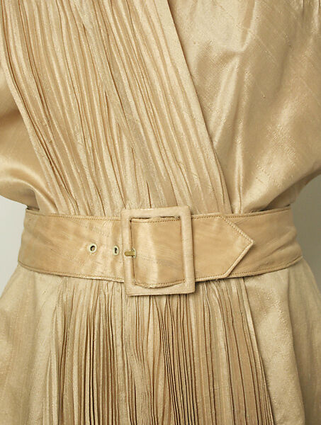 Dress, Jacques Fath (French, 1912–1954), silk, rayon, leather, French