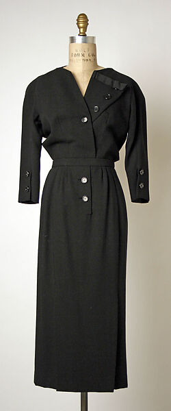 Ensemble, House of Dior (French, founded 1946), wool, silk, French 