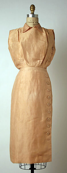 Dress, House of Dior (French, founded 1946), linen, silk, French