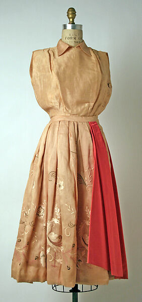 Dress, House of Dior (French, founded 1946), linen, silk, French