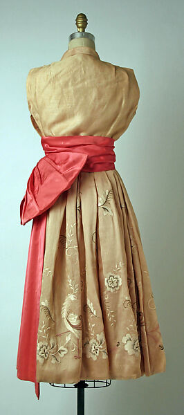 Dress, House of Dior (French, founded 1946), linen, silk, French