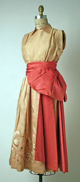 Dress, House of Dior (French, founded 1946), linen, silk, French