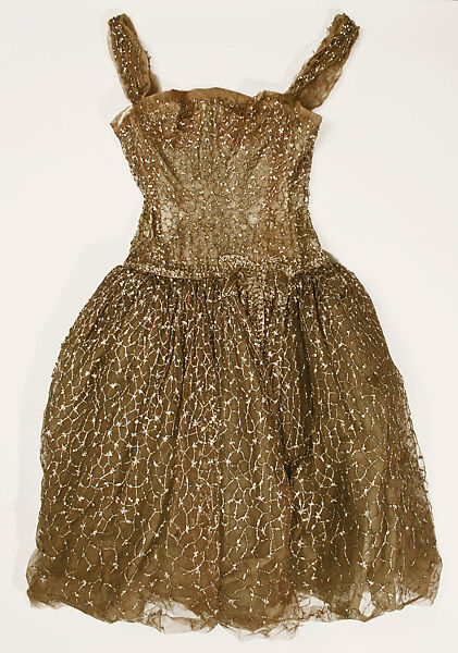 "Venezuela", House of Dior (French, founded 1946), silk, metallic thread, sequins, French 