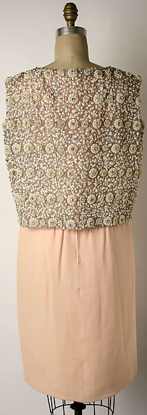 "Eglantine", House of Dior (French, founded 1946), silk, nylon, metallic thread, glass beads, French